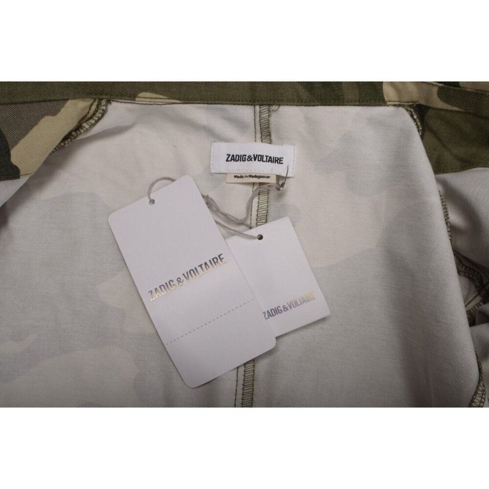 Zadig & Voltaire Womans Virginia Camo Blazer Jacket S Green Kaki Camouflage NWT - Picture 7 of 7